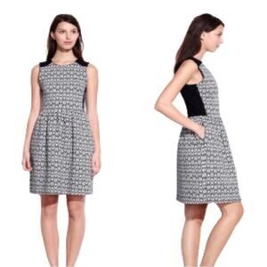 Madewell Black and White Diamond Jaquard Dress Warm Size XS